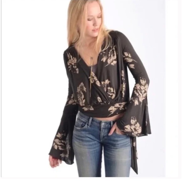 Free People Fiona Bell Sleeve Wrap Shirt - Picture 6 of 6